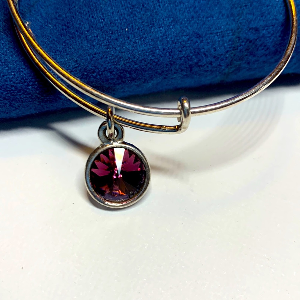 3/$20 Alex and Ani purple simulated amethyst February birthstone bracelet